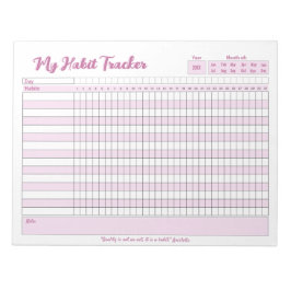 Habit Tracker Voll anpassbarer Notepad Notizblock