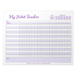 Habit Tracker Voll anpassbarer Notepad Notizblock