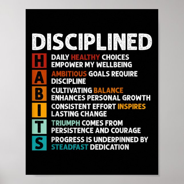 Habits Definition Motivierend Angebotsbestätigunge Poster (Vorne)