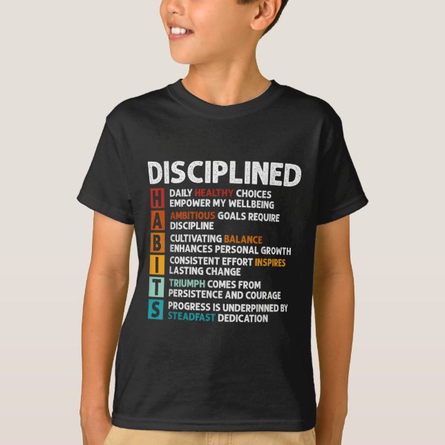 Habits Definition Motivierend Angebotsbestätigunge T-Shirt (Vorderseite)