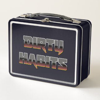Habitudes Brown en métal sale Lunchbox