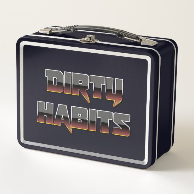 Habitudes Brown en métal sale Lunchbox (Devant)