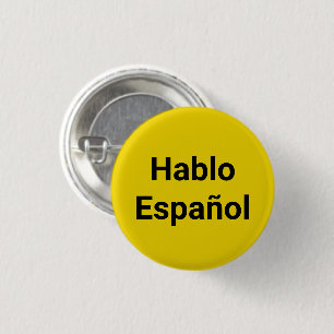 Hablo Español Gelb I Sprich Spanisch Button-Taste Button