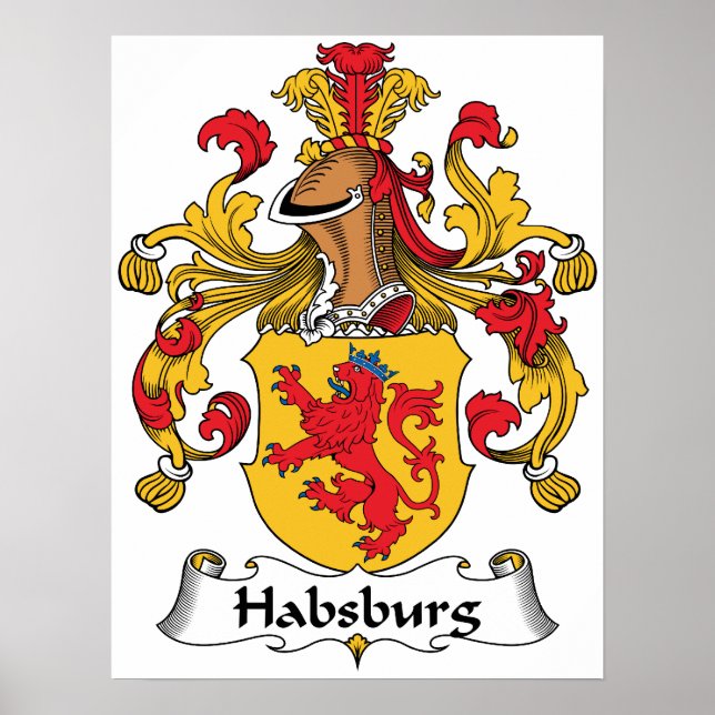 Habsburger Familienwappen Poster (Vorne)