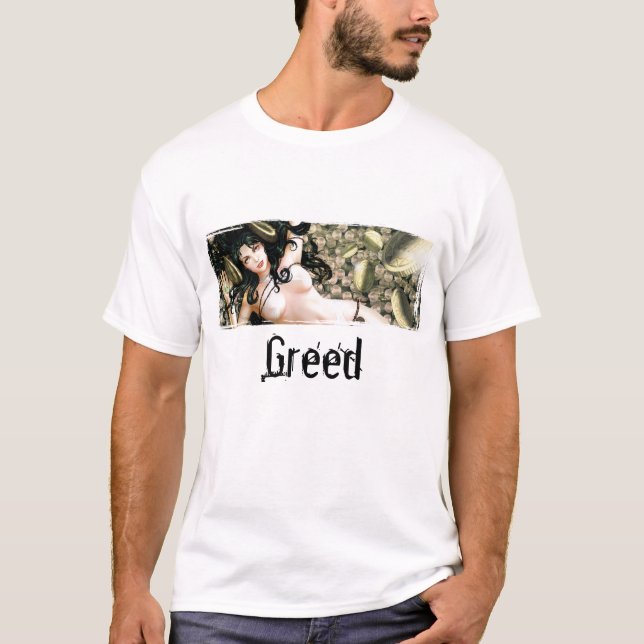 Habsucht 2 (Licht) T-Shirt (Vorderseite)