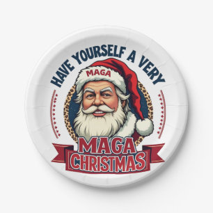 Habt ein sehr Maga Weihnachten Trump Gewonnen Pappteller