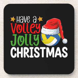 Habt ein Volley Fröhlich Weihnachten Volleyball Fe Getränkeuntersetzer