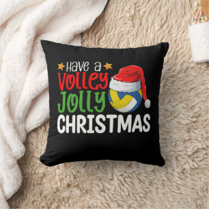 Habt ein volley fröhliches Weihnachts-Volleyball-F Kissen