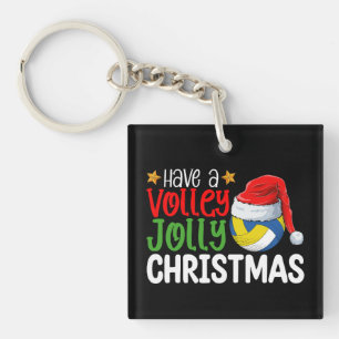 Habt ein volley fröhliches Weihnachts-Volleyball-F Schlüsselanhänger
