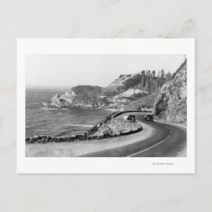 Hacenta Head Lighthouse und Oregon Coast Highway Postkarte