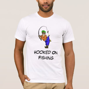 Haché sur le T-shirt de dessin de pêche
