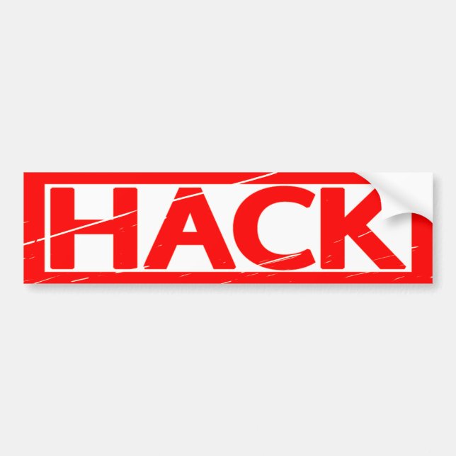 Hack-Briefmarke Autoaufkleber (Vorne)