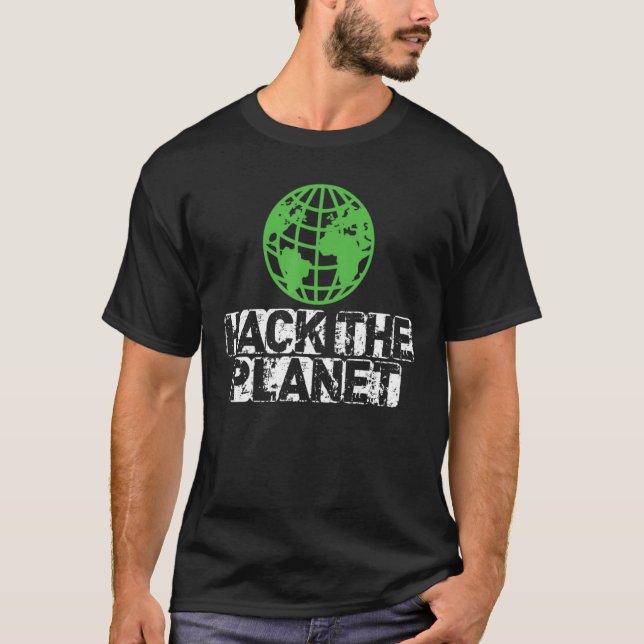 Hack The Planet Earth Security And Protect  Presen T-Shirt (Vorderseite)