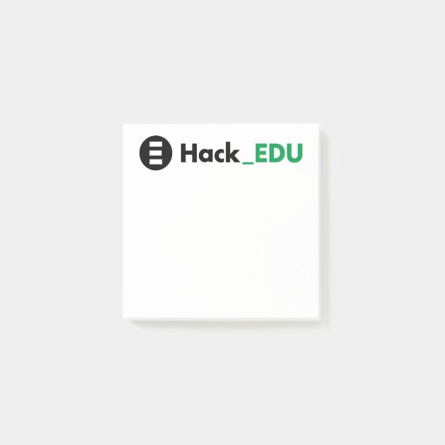 HackEDU 3x3 Post-It-Notes Post-it Klebezettel (Vorderseite)
