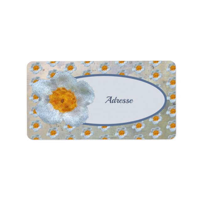 häckelblume  Adressaufkleber (Vorne)