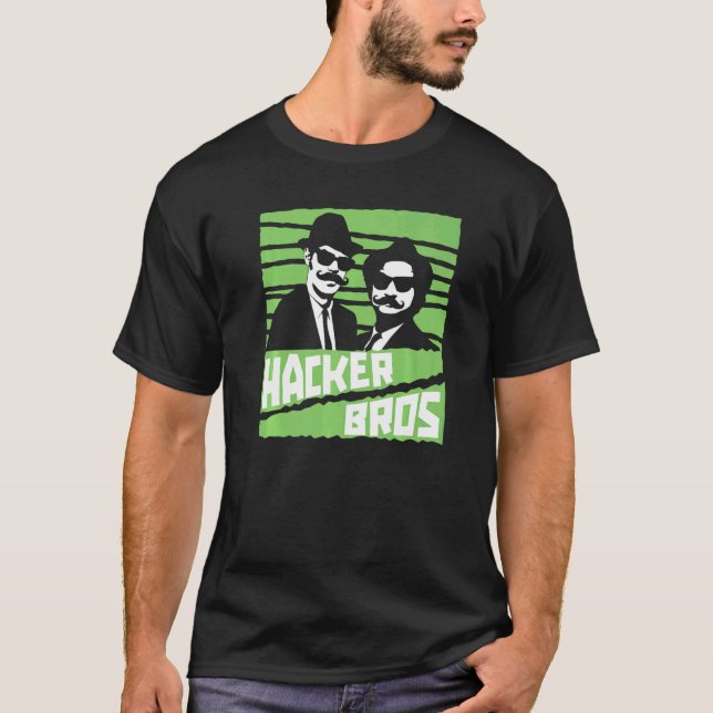 Hacker Bros Coder Software Engineer Programmierung T-Shirt (Vorderseite)