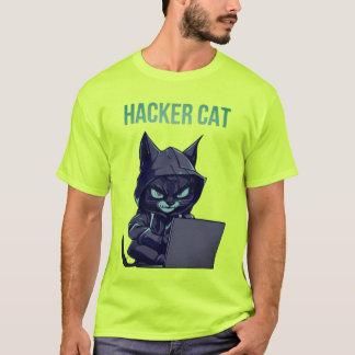 "Hacker Cat: Code Whisperer T-Shirt" T-Shirt