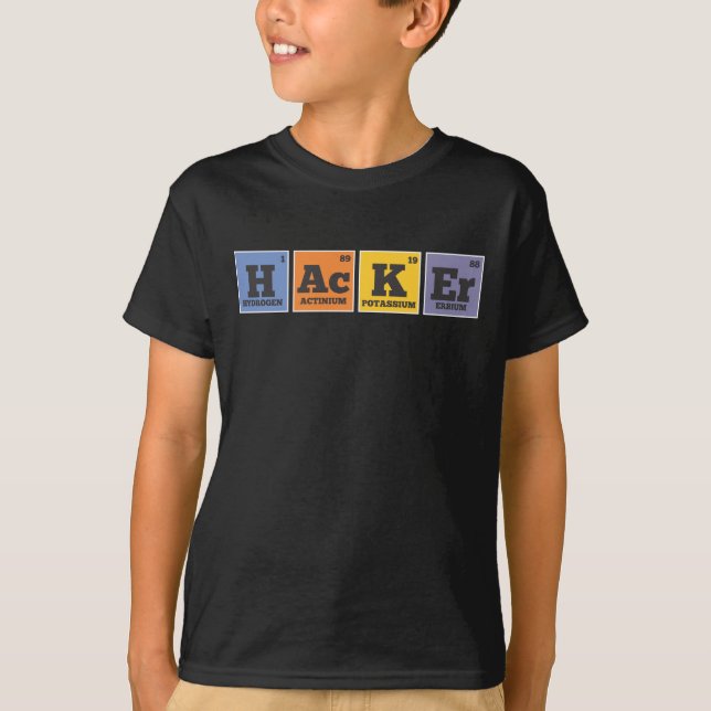 Hacker Chemist Elements Programmer T-Shirt (Vorderseite)