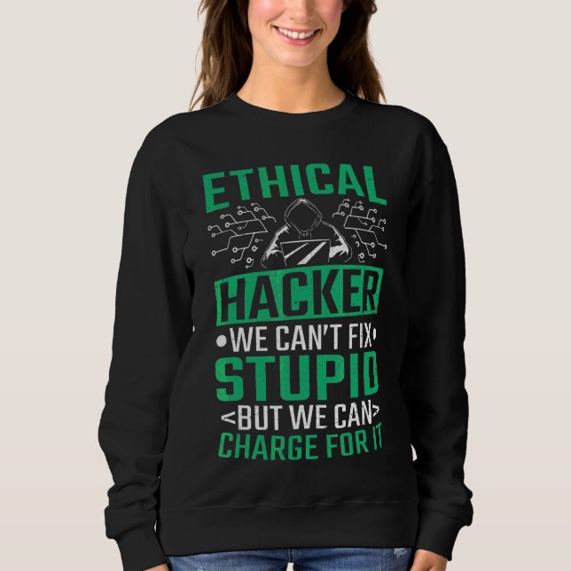 Hacker Computer Code Ethical Hacker Cybersecurity Sweatshirt (Vorderseite)