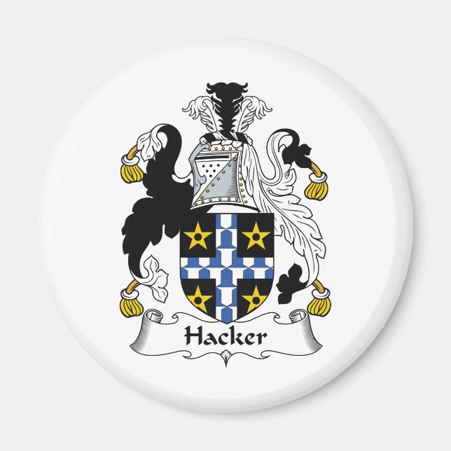 Hacker Familienwappen Magnet (Vorne)