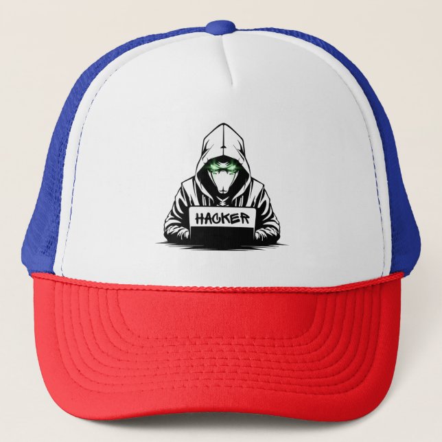 Hacker Hat/Cap Design Truckerkappe (Vorderseite)
