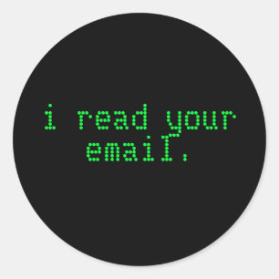 Hacker-Laptop-Aufkleber - E-Mail Runder Aufkleber