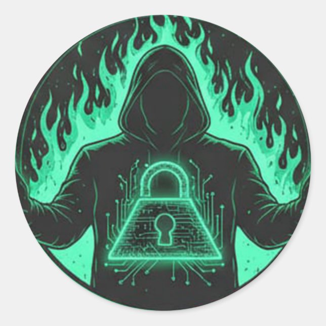 Hacker Lock Sticker (Vorderseite)