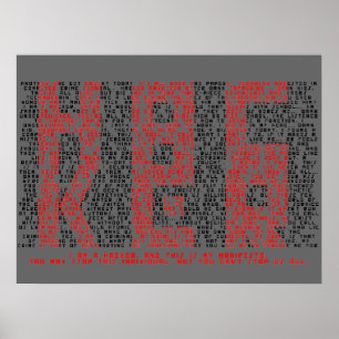 Hacker Manifesto Typografie Art Poster