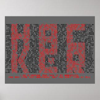 Hacker Manifesto Typografie Art Poster