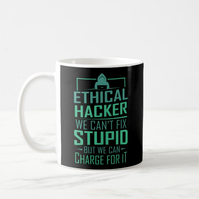 Hacker Programmer Coding Hacking Ethical Hacker Kaffeetasse (Links)