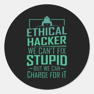 Hacker Programmer Coding Hacking Ethical Hacker Runder Aufkleber