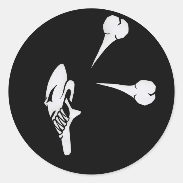 Hacker Runder Aufkleber (Vorderseite)