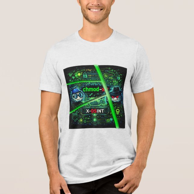 Hacker-Stimmung Tri-Blend Shirt (Vorderseite)