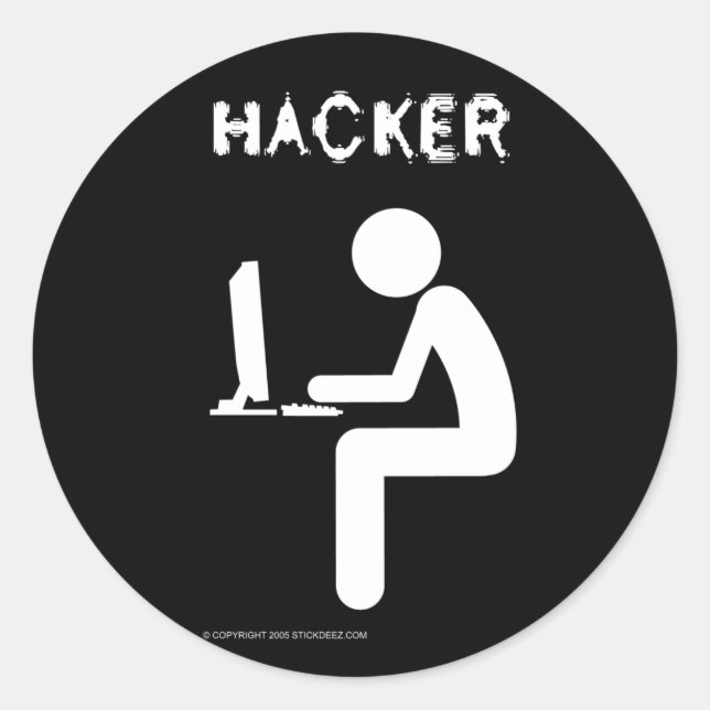 Hackerfarbe Runder Aufkleber (Vorderseite)