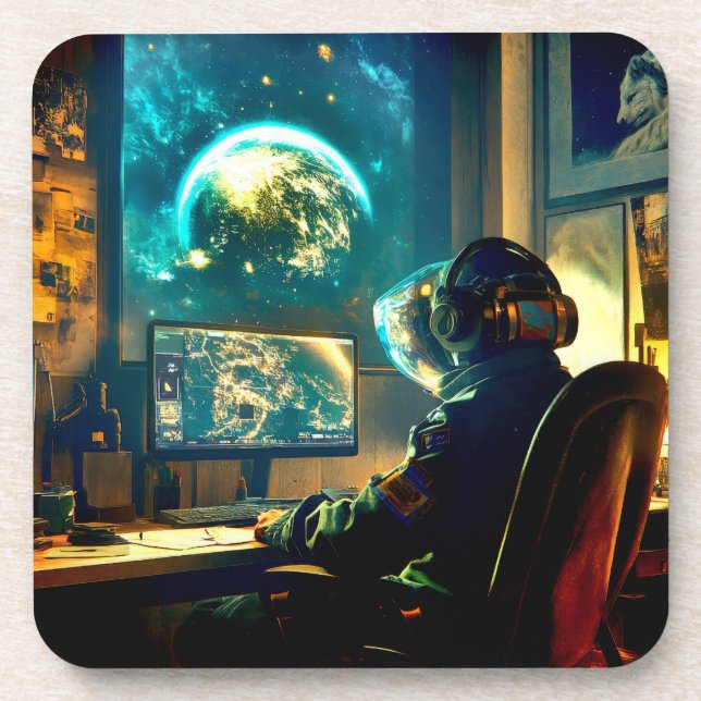 Hackerwelten Getränkeuntersetzer (Vorderseite)