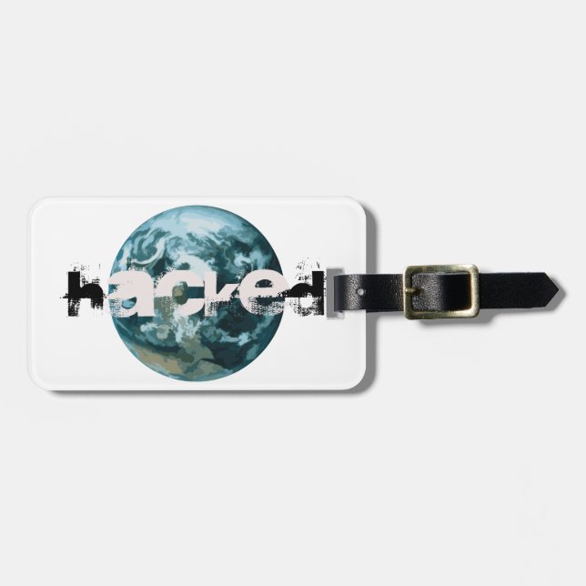 Hacket Planet Erde Gepäckanhänger (Vorderseite horizontal)