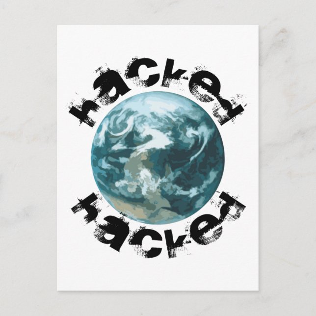 Hacket Planet Erde Postkarte (Vorderseite)