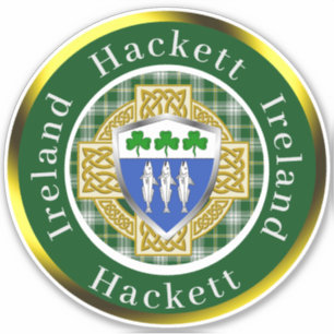 Hackett Shield & Celtic Cross Personalisiert Aufkleber