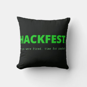 Hackfest-Titelbildschirm-Wurfkissen Kissen