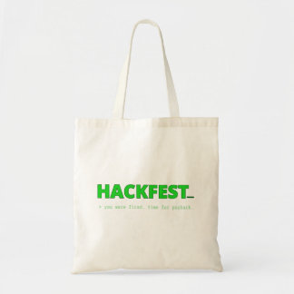 Hackfest-Titelseite Tragetasche