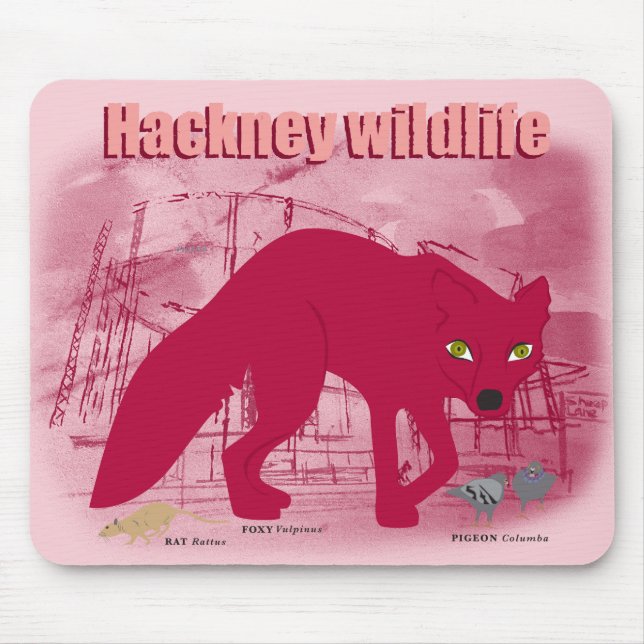 Hackney Wildlife Fox-Maus Mousepad (Vorne)