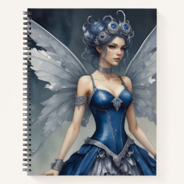 Hada Mecánica en Azul y Plata Notizbuch