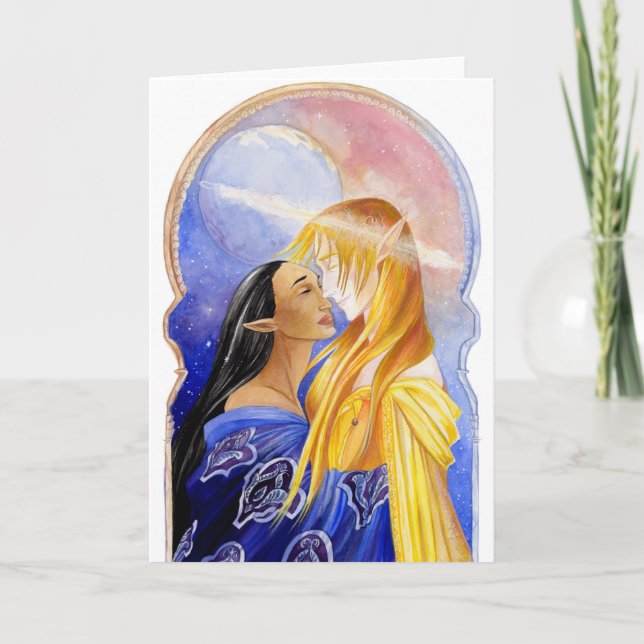 Hadara und die Gruß-Karte Sun-König-Blank Karte (Vorderseite)