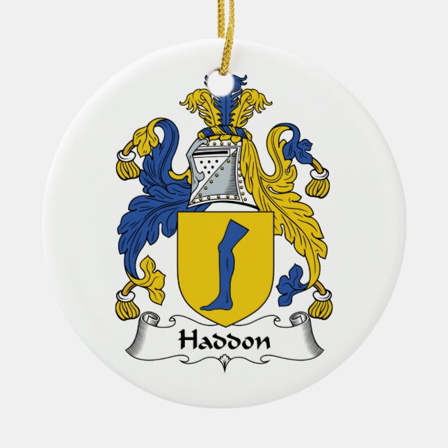 Haddon Familienwappen Keramikornament (Vorne)