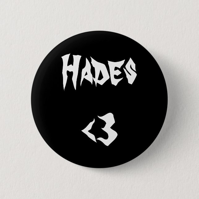 Hades <3 Gott der Unterwelt Button (Vorderseite)
