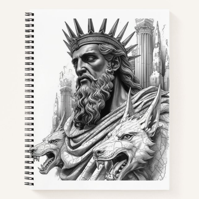 Hades Ancient Greek Statue Mythology Journal Notizbuch (Vorderseite)