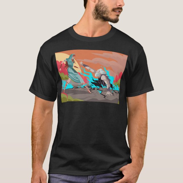 Hades Kidnapping Persephone Myth T-Shirt (Vorderseite)