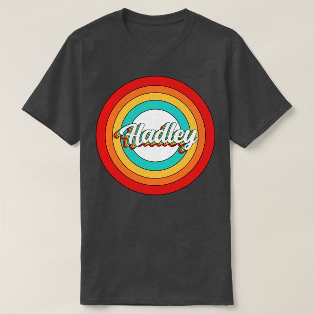 Hadley Name Shirt Vintag Hadley Circle (Design vorne)