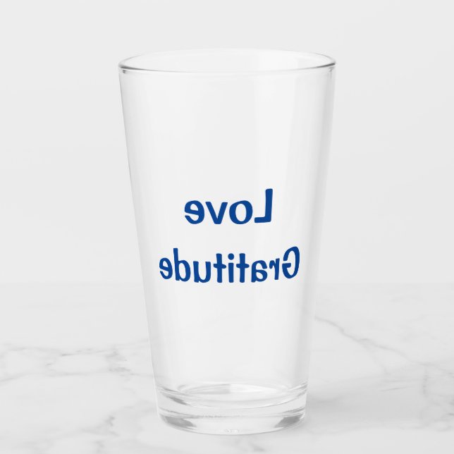 HADO Water Glass - Liebe Dankbarkeit - Dr. Emoto Glas (Vorderseite)