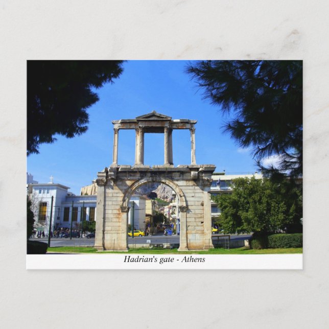 Hadrians Tor Athen Postkarte (Vorderseite)